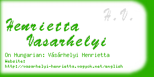 henrietta vasarhelyi business card