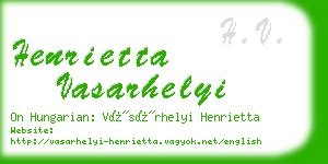 henrietta vasarhelyi business card